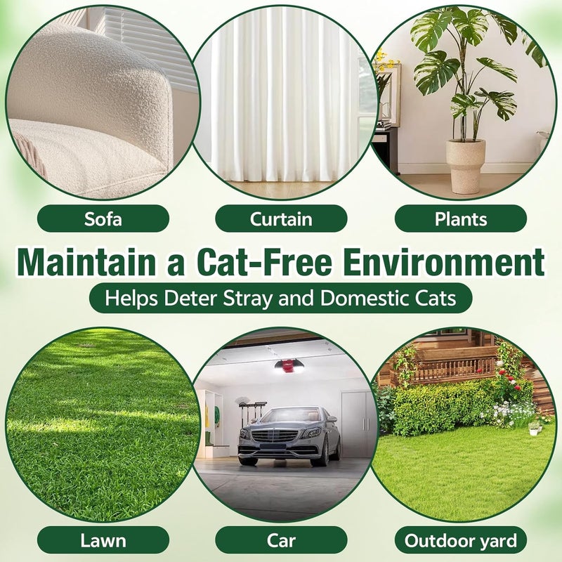 TELUNSU Cat Repellent Outdoor & Indoor, Cat Deterrent Outdoor Indoor, Natural Grapefruit Oil Keep Cats Out of Yard Permanently, Keep Cats Away from Garden, Furniture, and More, 10 PCS (Pack of 1) - Image 5
